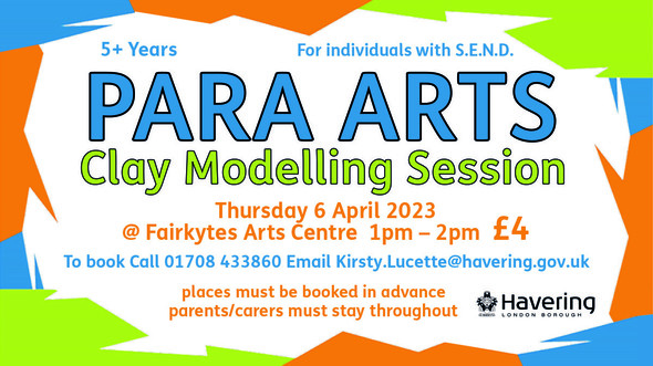 Para Arts Clay Modelling Session April 2023