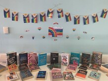 Pride display at Hornchurch Library