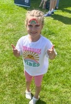 Summer Fun Days child with face paint