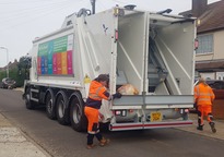 Waste collections on the first day of the new service