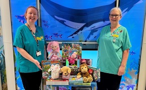 Queens Hopsital Childrens toys Chirstmas donation St Edwards Lennox 