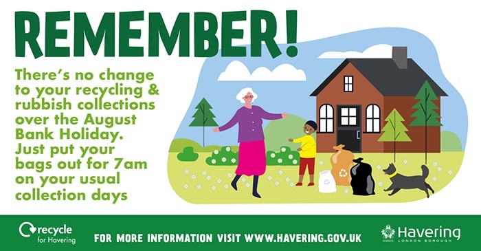 Remember no changes to Aug bank holiday collections