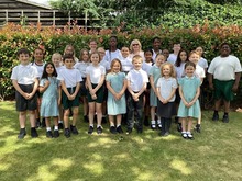 Cllr Ford with pupils from Parsonage Farm Primary School 