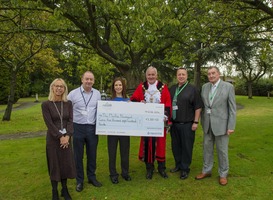 South Essex Crematorium cheque presentation Mayor Cllr O Sullivan