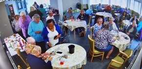 Residents attending a coffee morning