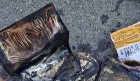 Bin fire caused by batteries