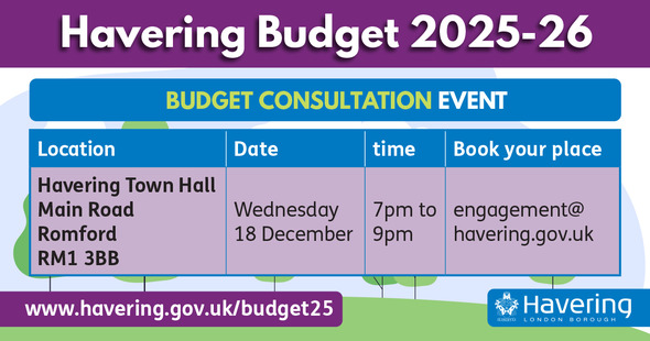 Budget Consultation 2025/26 Q&A event at Town Hall