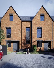 Artist impression of rear terrace proposed for Albert Road