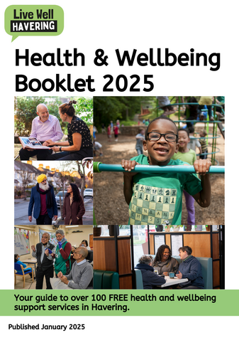 Live Well Havering health and wellbeing booklet front cover