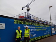 Cllrs McGeary and Williamson at the Family Welcome Centre site