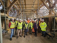 Cllrs visit Tithe Barn to see restoration works progress