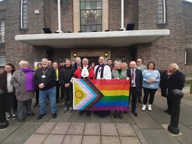 LGBT+ History Month flag raising at Havering Town Hall 3rd Feb 2025