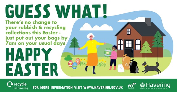 Easter waste 2025 graphic