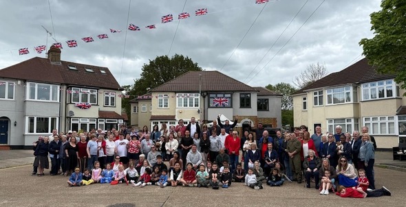 VE Day street party on Sussex Avenue