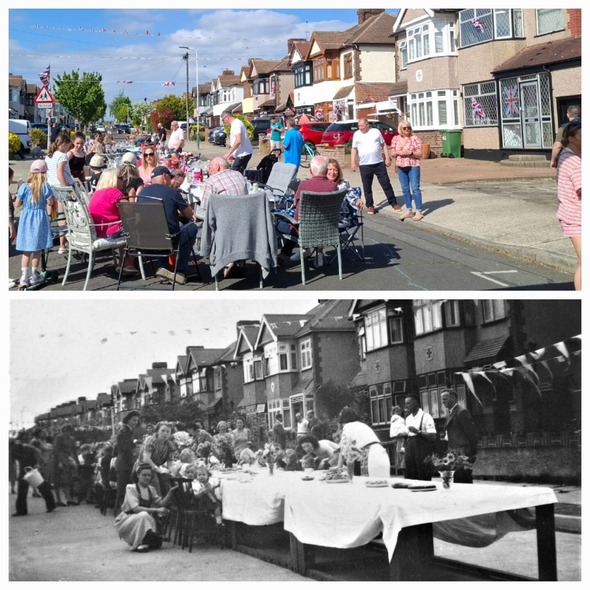 VE Day Street Part celebrations - Goodwood Avenue comparison