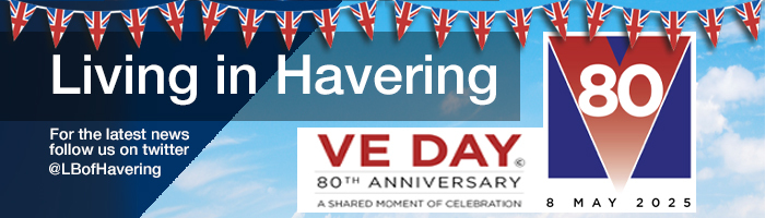 Living in Havering masthead banner VE Day 80