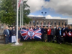 VE Day 80 flag raising