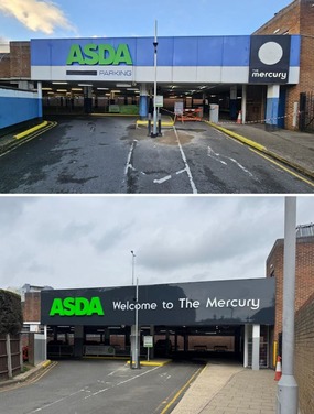 Mercury Mall car park renovations before and after