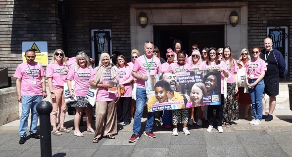 Foster Care Fortnight team ready or the walk