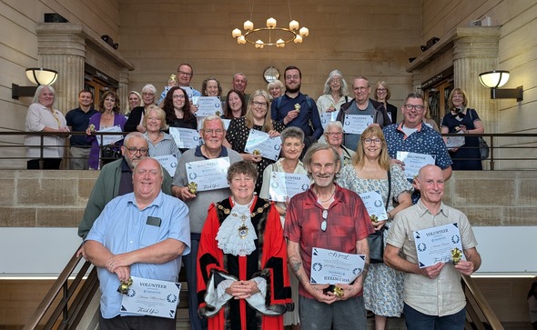Volunteer Awards recipients at Havering Town Hall 2025