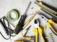Image of tools for repairing electrical items