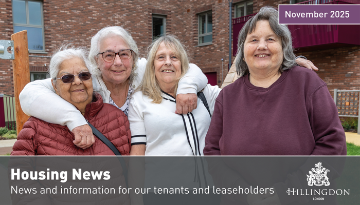 Housing e-newsletter header - November 2025 residents of Cherwell Court in Hayes