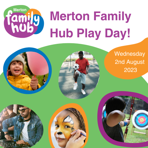 The Facebook Advert for the Family Hub play day which is lots of images of children having fun