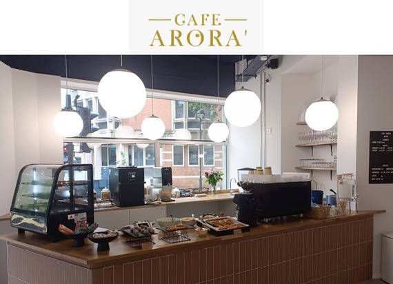 Cafe Arora logo and photo