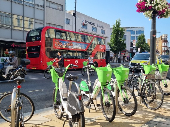 Lime Bikes opposite Richmond Station
