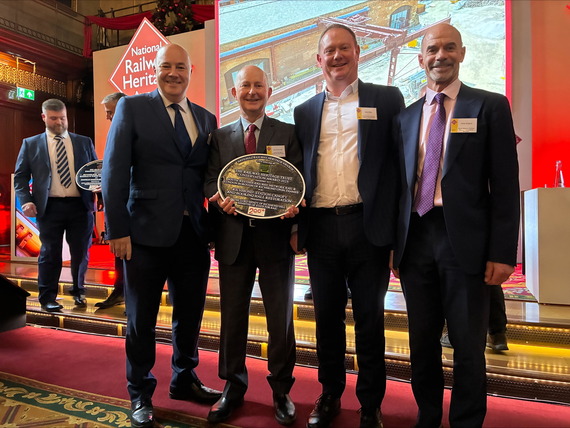 Left to Right: Nick O'Donnell, Cllr Chris Varley, David Wilby, Chris Gregory (both South Western Railway).