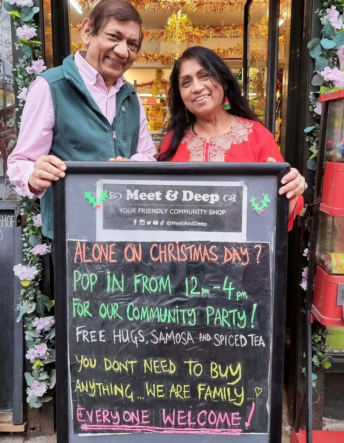 Shashi and Pallu Patel of Meet and Deep News in Twickenham