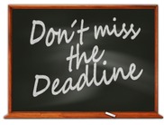 Don't miss the deadline