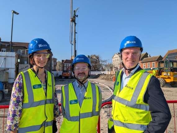 Cllr Neden-Watts, Cllr Chard and Cllr Roberts on site at Twickeham Riverside Development