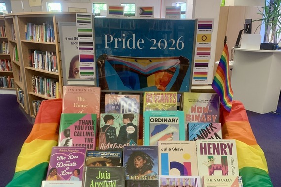 Pride book display