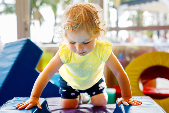 Little girl at soft play