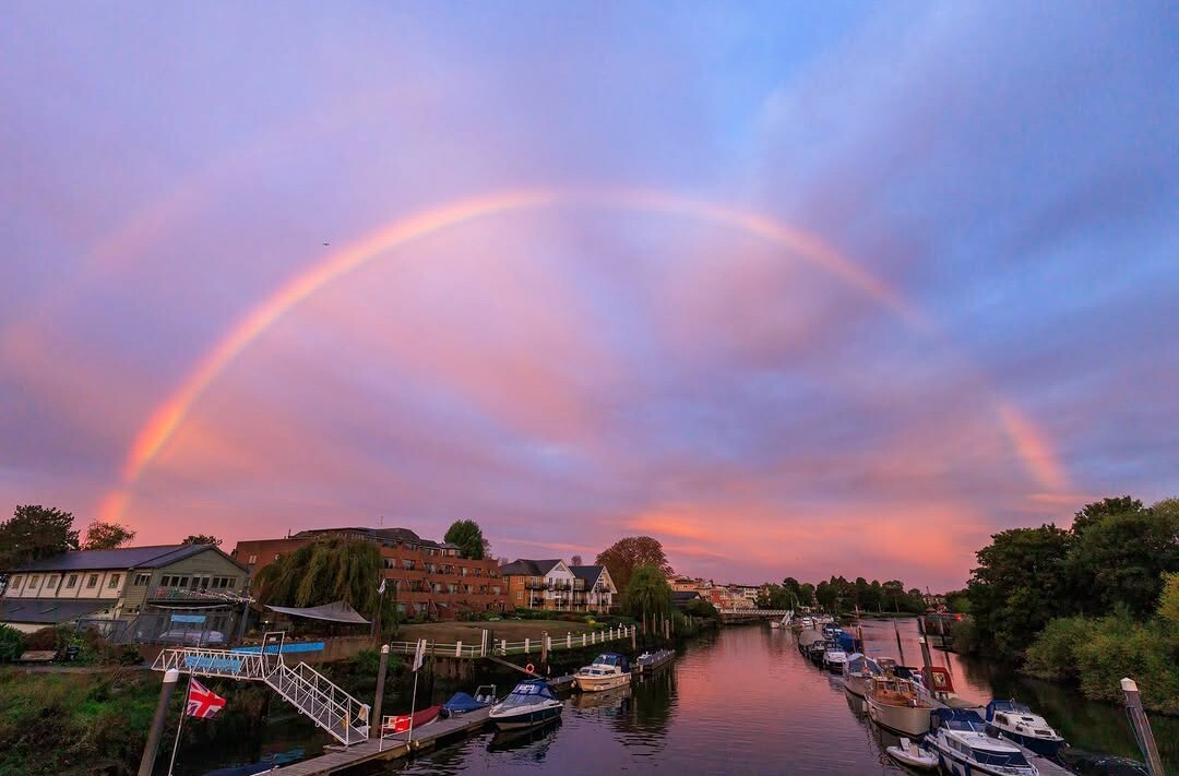 Rainbow at sunrise by @suelind7