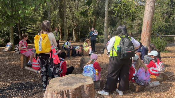 eco summit, several children in Orleans House Gardens