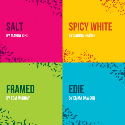 503 Theatre upcoming shows poster - Salt, Spicy White, Framed, Edie