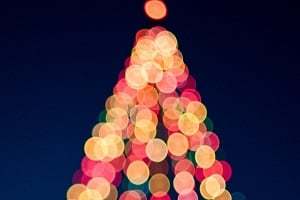 photo of christmas tree lights