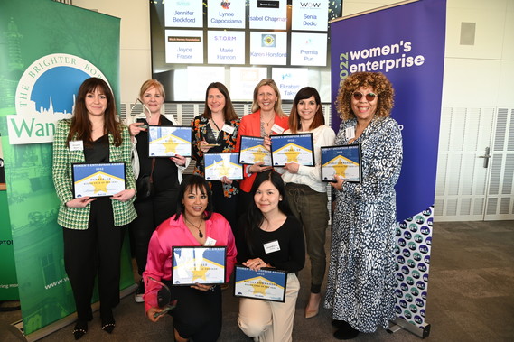 photo of award winners at women's enterprise day 2022