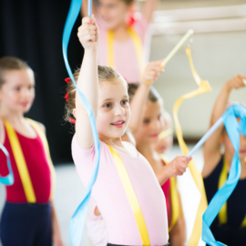 girl with arm in air
