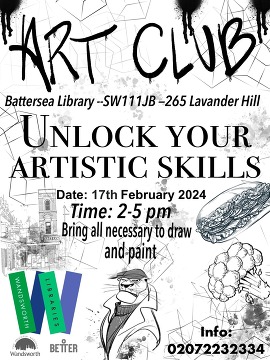battersea library poster