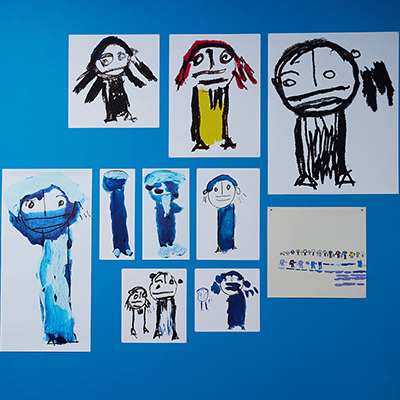 paintings of smiling people