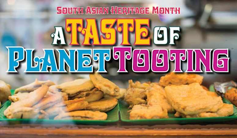 A plate of chicken with text on top that reads A Taste of Planet Tooting