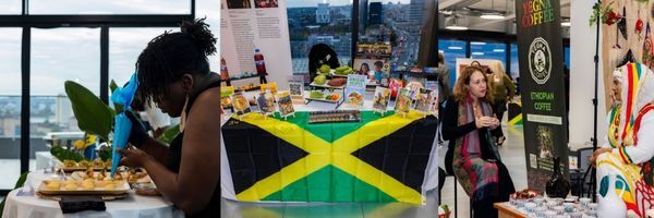 Collage of people at launch event