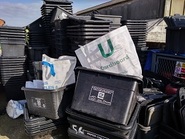 Unwanted recycling boxes and bags