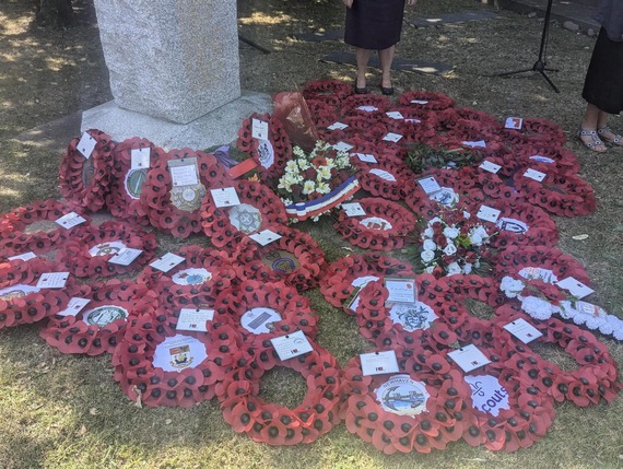 Newhaven Dieppe memorial wreaths 