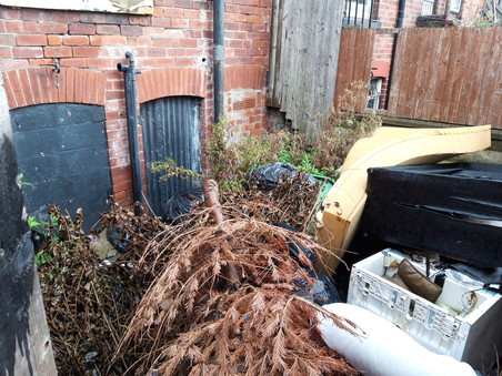 Severe accumulation of waste in void property