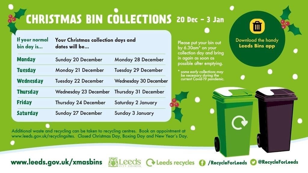 Christmas bin collections