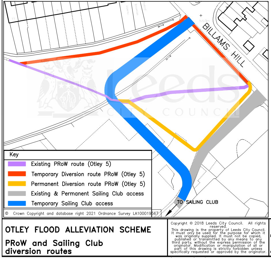 Otley FAS temporary footpath diversion 